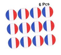 ORFOFE 12 pièces Patch Thermocollant Rond Drapeau Brodés pour Réparation et Décoration Vêtements Jeans Sacs Accessoires Créatifs