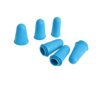 ORFOFE 12 Pièces Silicone Antidérapants et Flexibles Protège Ongles pour Travaux Manuels Art des Ongles et Réparation Électronique Petites à Grandes Bleu