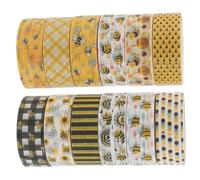 ORFOFE 12 Rouleaux Washi Tape Décoratif à Thème Abeille Ruban Adhésif DIY pour Scrapbooking Stickers Papier pour Décoration Créative