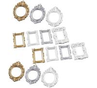 ORFOFE 14 Mini Cadres Décoratifs en Résine pour DIY, Lot de 7 Styles X 2 Pièces, Petits Cadres Baroques pour Décoration Intérieure, Accessoires Créatifs pour Personnaliser Coques