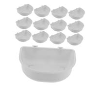 ORFOFE 15 Pièces Gamelles Suspendues pour Chien Bol Eau et Nourriture pour Cage de Chenil Distributeur Portable et Facile à Nettoyer Accessoires Gris pour Chiots et Petits Animaux