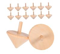ORFOFE 15 Pièces Jouets Toupies Bois Non pour Garçon Fille Toupies à Peindre DIY Artisanal Bois Développement des Compétences Motrices et Créativité