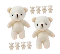 ORFOFE 15 pièces Pendentifs Mini Ours Peluche Résistants à Usure Figurines Suspendues Mignonnes pour Porte Clés DIY Décoration et Cadeau Anniversaire