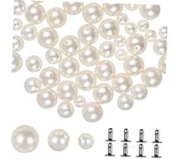 ORFOFE 150 paires Rivets Faux Nacrées Mix pour Vêtements Sacs DIY Décoration