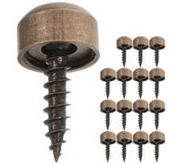 ORFOFE 16 Vis Décoratives en Cuivre avec Capuchons, Vis à Tapisser avec Capuchons, 9mm, Couleur Bronze Antique, Auto-taraudeuses, pour Miroir et Fixation Murale