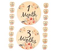 ORFOFE 18 Cartes Milestones en Bois pour Étapes Mensuelles du -Né Panneaux de Croissance Bébé Accessoires Photo pour Suivi des Mois Décoration Chambre Bébé