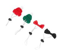 ORFOFE 1ensemble Chapeaux De Noël pour Animaux De Compagnie De Mini Chapeaux Confortables avec Nœuds pour Fêtes Portraits Familiaux