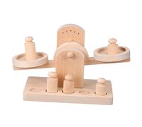 ORFOFE 1Ensemble Éducatif Bois pour Garçon Fille Balance Équilibre Montessori Apprentissage des Concepts de Poids et Calcul Mathématique pour Développement Cognitif