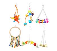 ORFOFE 1ensemble Jouets Colorés pour Perroquets De Balançoires Anneaux Et Jouets à Mâcher pour Oiseaux De Cage