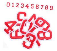 ORFOFE 2 ensembles Autocollants Thermocollants Numérotés pour T-shirts de Football Chiffres Auto-adhésifs Résistants Décorations DIY pour Vêtements Lot de Rouge
