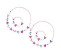 ORFOFE 2 ensembles Bijoux Garçon Fille Perles Collier Bracelet Décoratif pour Fêtes Anniversaire