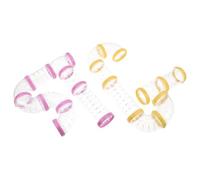 ORFOFE 2 Ensembles Hamster Cage Tubes Transparent Curved External Tunnel Kit Chewproof Modular Plastic Tube for Mouse Rat Small Pets Play and Exploration