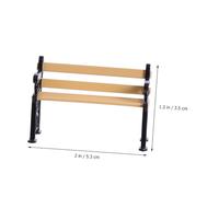 ORFOFE 2 Ensembles Miniatures Lampadaires et Chaises de Parc Noires Décorations Dextérieur pour Maison de Poupée Set de Accessoires Garçon Fille pour Aménagement Paysager