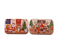 ORFOFE 2 Ensembles Puzzle de Noël Bois DIY pour Garçon Fille Éducatif de Puzzle Intelligent avec Designs Colorés et Thèmes Festifs Jeu de pour Développement Cognitif