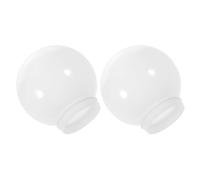 ORFOFE 2 Pièces Abat-jour Facile à Installer, Crée une Atmosphère Chaleureuse en Acrylique Blanc de Boule pour Lampe Extérieure pour Décorer Vos Espaces
