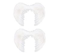 ORFOFE 2 pièces Ailes Ange Garçon Fille Blanches Cosplay Légeres et Confortables Accessoire Déguisement Fête pour Garçon Fille Ans