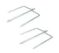 ORFOFE 2 Pièces Ancre pour Parasol de Plage Support Triangulaire 12 Mm | Maintien Droit, Prise Confortable, Format Portable, Soutien Solide, Argenté, pour Terrasse et Sable