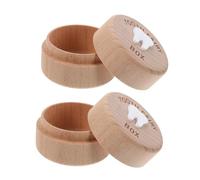 ORFOFE 2 Pièces Boîte à Dents de Lait Bois avec Gravure Boîte de Rangement pour Dents Perdues Garçon Fille pour Garçons et Filles