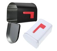 ORFOFE 2 Pièces Boîte à Dragées Vintage Tôle Mini Boîte Mailbox Métallique pour Cadeaux Invités Anniversaire et Rangement Coffret Robuste pour Bonbons Cartes de Vœux et Emballage Noël