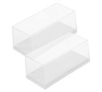 ORFOFE 2 Pièces boîte d'affichage modèle de Voiture vitrines présentoir Acrylique Cubes acryliques pour l'affichage vitrine en Petite