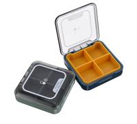 ORFOFE 2 Pièces Boîte Pilules Portable PP Étui Compartimenté Cases Pilulier de Poche Pratique pour Rangement Quotidien des Médicaments