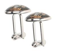 ORFOFE 2 pièces Boutons de Manchette Homme Vintage Carte du Monde Argent Accessoires Business pour Chemise Résistants et Élégants Cadeau pour Mariage et Quotidien