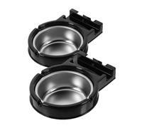 ORFOFE 2 pièces Cendrier Mural Acier Inoxydable Design Mural Gain de Place Multiusage pour Salle de Bain Bureau Bar et Espace Commercial Résistant et Facile à Nettoyer