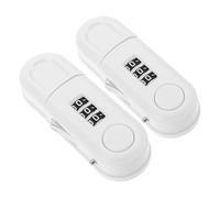 ORFOFE 2 Pièces child safety cabinet door freezer door lock with password verrou placard code ABS White