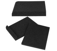 ORFOFE 2 Pièces Coussinet D’Isolation pour Haut-Parleur en Mousse Noire | Absorption des Vibrations, Mousse Haute Densité, Format Petit, Usage Studio et Support Multi-angle