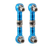 ORFOFE 2 Pièces de Biellettes de Direction Réglables en Aluminium Anodisé Bleu, Diamètre Tête Sphérique 3 Mm, Tige de Traction pour Camion et Voiture Rc, Accessoire de Remplacement