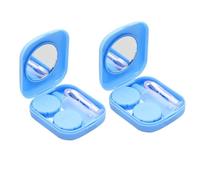 ORFOFE 2 Pièces Étui à Lentilles de Contact Étui à Lentilles Clapet Portable avec Miroir et Accessoires pour Voyage et Utilisation Quotidienne