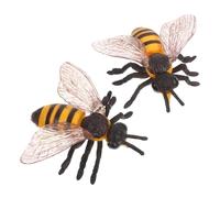 ORFOFE 2 Pièces Figurine Abeille Modèle Réaliste Insecte Artificiel Éducatif Garçon Fille Observation Nature Biodiversité