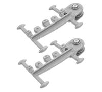 ORFOFE 2 pièces Four Claw Greenhouse Vent Pulley Aluminium Système de Ventilation pour Fenêtres de Rotation et Protection de Membrane