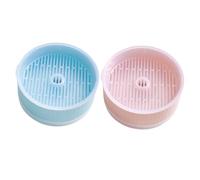 ORFOFE 2 pièces Jardinière Hydroponique pour Herbe à Chat sans Terre Bac Pratique pour Culture Intérieur Pot à Plantes pour Chats Bleu et Rose