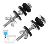 ORFOFE 2 pièces Joint Étanchéité Wc et Boulons de Fixation pour Réservoir de Toilette Installation Prévention des Fuites Compatible Modèles Accessoires Montage