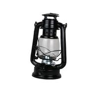 ORFOFE 2 pièces Lampe Pétrole Vintage Fer Forgé Lanterne Portable et Résistante Au Vent pour Camping et Décoration Intérieure Style Rétro Noir