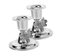 ORFOFE 2 pièces Lot de Bougeoirs Métal Shabbat Vintage Élégants Décor de Table Chic Supports Bougies Piliers pour Mariage et Fête