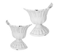 ORFOFE 2 Pièces Lot de Vases Muraux Métal Demi-urne Rustique Porte-Fleurs Suspendu pour Décoration Murale Support pour Fleurs Artificielles et Séchées Pot de Fleur Artistique Économiseur