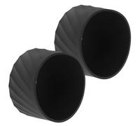 ORFOFE 2 pièces Manchon de Protection Antidérapant pour Bouteille Silicone Housse Isolante Résistante Aux Chocs Protège-Fond pour Gourdes de Sport Extérieur Lot de Noir