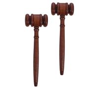 ORFOFE 2 Pièces Marteau de Juge Bloc de Frappe, Léger et Équilibré | Poignée Ergonomique, Surface Cirée Naturelle, Finition Lisse, Style Judiciaire Classique, pour Enchères et Discours