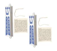 ORFOFE 2 pièces Mezuzah Métal avec Parchemin Décoration Juive Maison Bénédiction Porte Traditionnelle pour Famille et Bureau