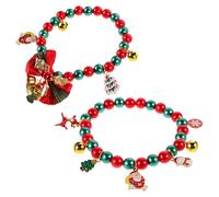 ORFOFE 2 Pièces Noeud pour Chien Collier pour Animaux de Compagnie de Noël Collier de Chien Festif Accessoires pour Animaux de Noël Clip de Papeterie