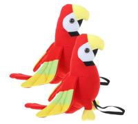 ORFOFE 2 Pièces Peluche Perroquet Pirate sur Épaule Accessoire Costume Garçon Fille et Réaliste Modèle Oiseau Artificiel pour Fête à Thème Pirate et Halloween