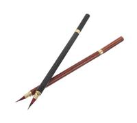 ORFOFE 2 Pièces Pinceaux de Calligraphie Chinoise avec Capuchon Protecteur Poils Fins pour Peinture Dessin et Calligraphie Outils Polyvalents pour Artistes et Débutants
