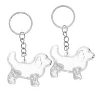 ORFOFE 2 Pièces Porte-clés Boîte Rangement Poils Animaux Transparent Capsule Souvenir Chien Chat Organisateur Portable Hair Keepsake Mémoire Commémoratif