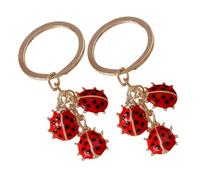 ORFOFE 2 pièces Porte-clés Métal Motif Sept Points Porte-clés Créatif Léger et Compact Accessoire Suspendu pour Sac à Main et Clé de Voiture Alliage Robuste Décoratif pour Femmes