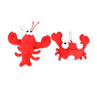 ORFOFE 2 Pièces Porte Clés Peluche Crabe et Homard Doux Décoratif Peluche Cadeau Mignon pour Garçon Fille et Adultes