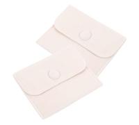 ORFOFE 2 pièces Sac à Bijoux Velours Épais Pochettes de Rangement pour Colliers Bagues Bracelets Organisateur Portable pour Petits Objets et Cadeaux