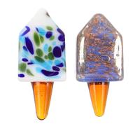 ORFOFE 2 Pièces Statue Verre Dreidel pour Hanoukka Décoration Traditionnelle Juive de Table Ornement Collectible Artisanat Culturel