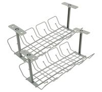 ORFOFE 2 pièces Support de Rangement Bureau Organiseur de Câbles Vert Foncé Robuste pour Gestion des Câbles et Multiprises Adapté à Tous Types de Bureaux